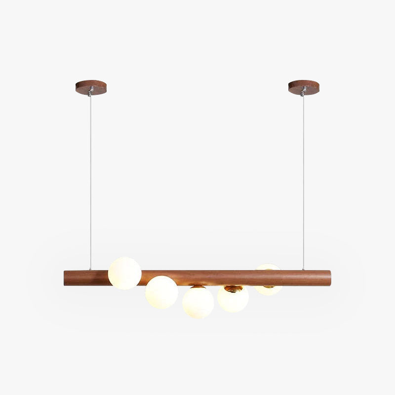 Valentina Pendant Light Bubble, Wood & Glass