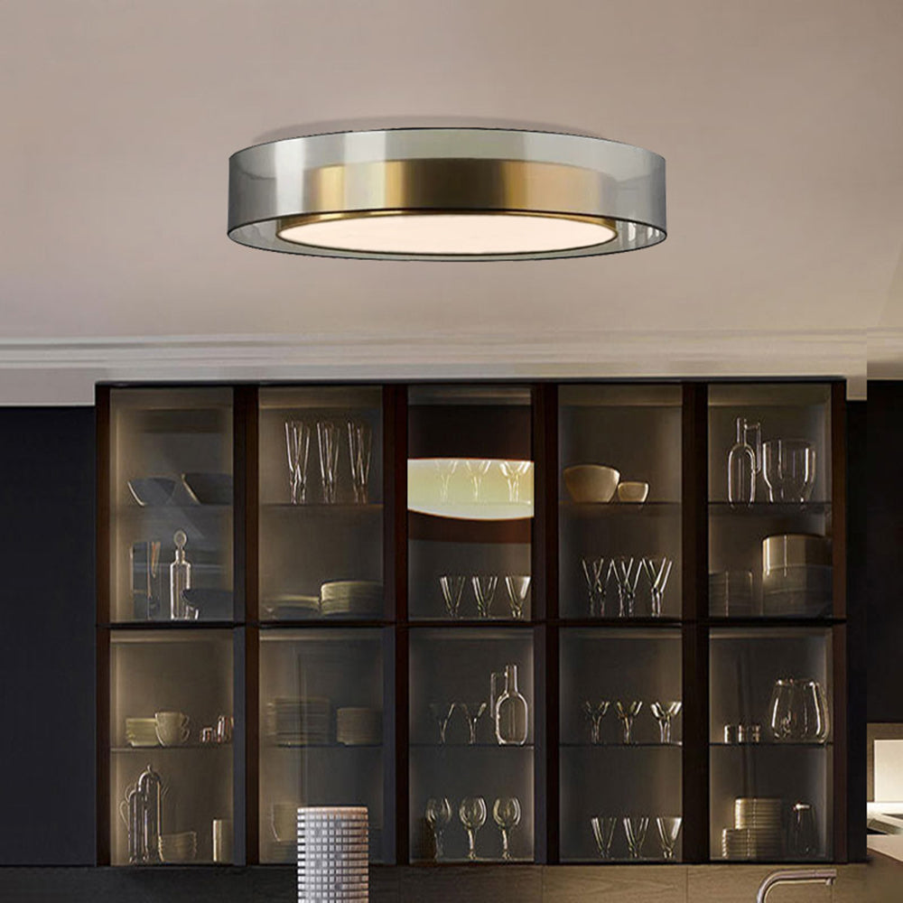Quinn Flush Mount Ceiling Light Colour Temperature Switchable, Pure Copper, Dia 40/50/60cm