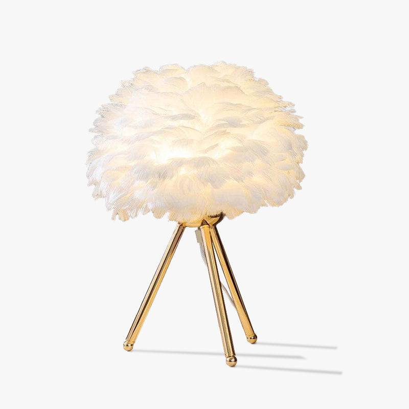 O'Moore Table Lamp Tripot, Feather