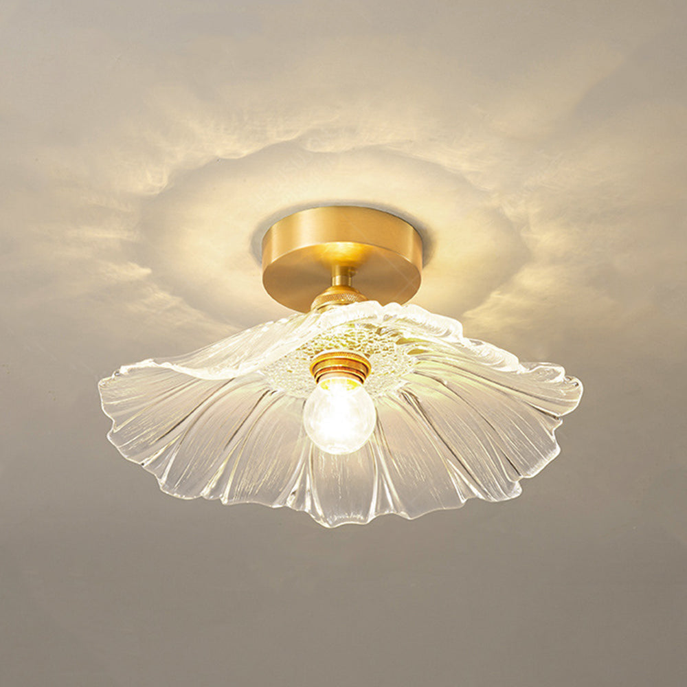 Carins Semi-Flush Mount Ceiling Light 3 Colour Temperature Switchable, Pure Copper, 2 Colour