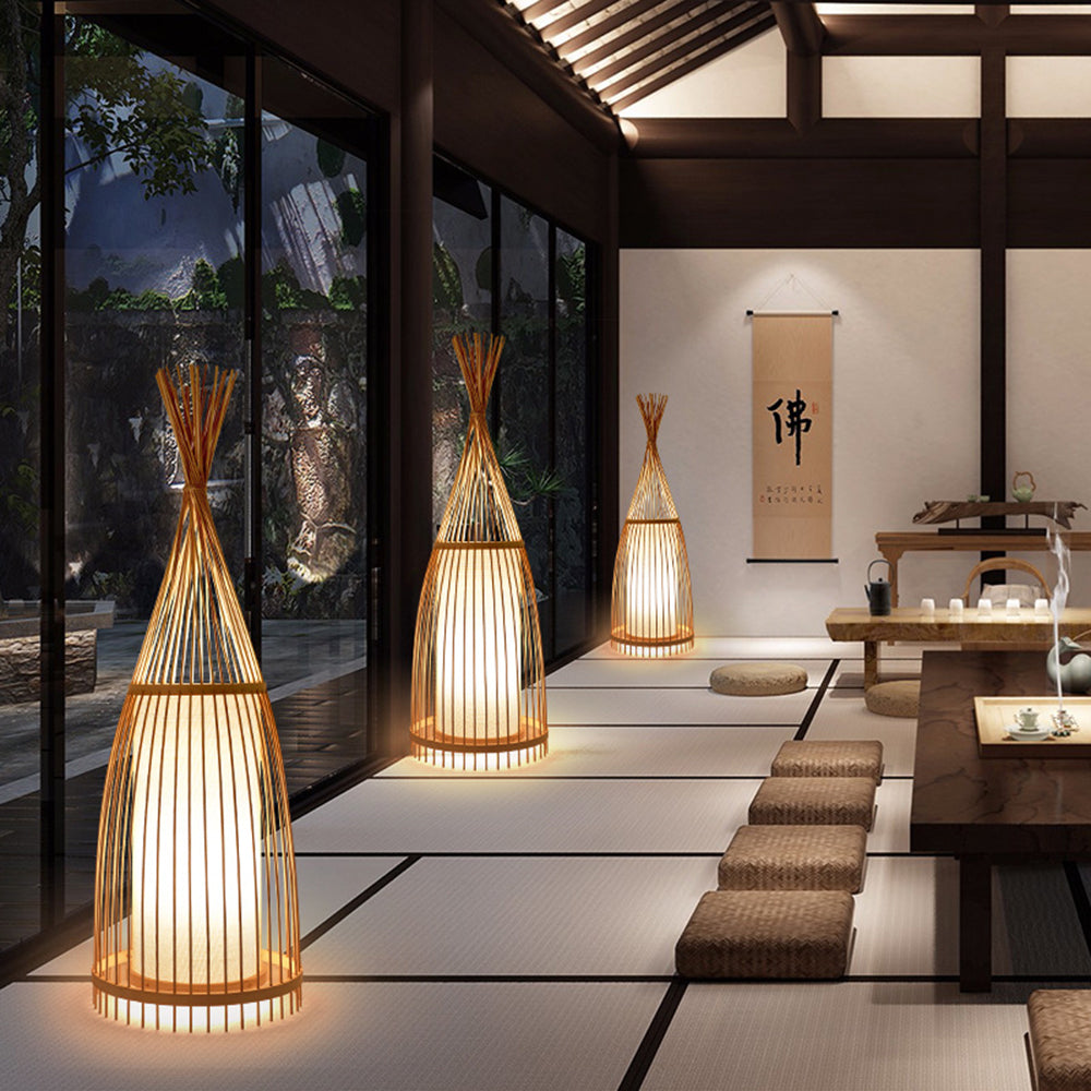 Ozawa Wooden Floor Lamp, Height 90/120cm