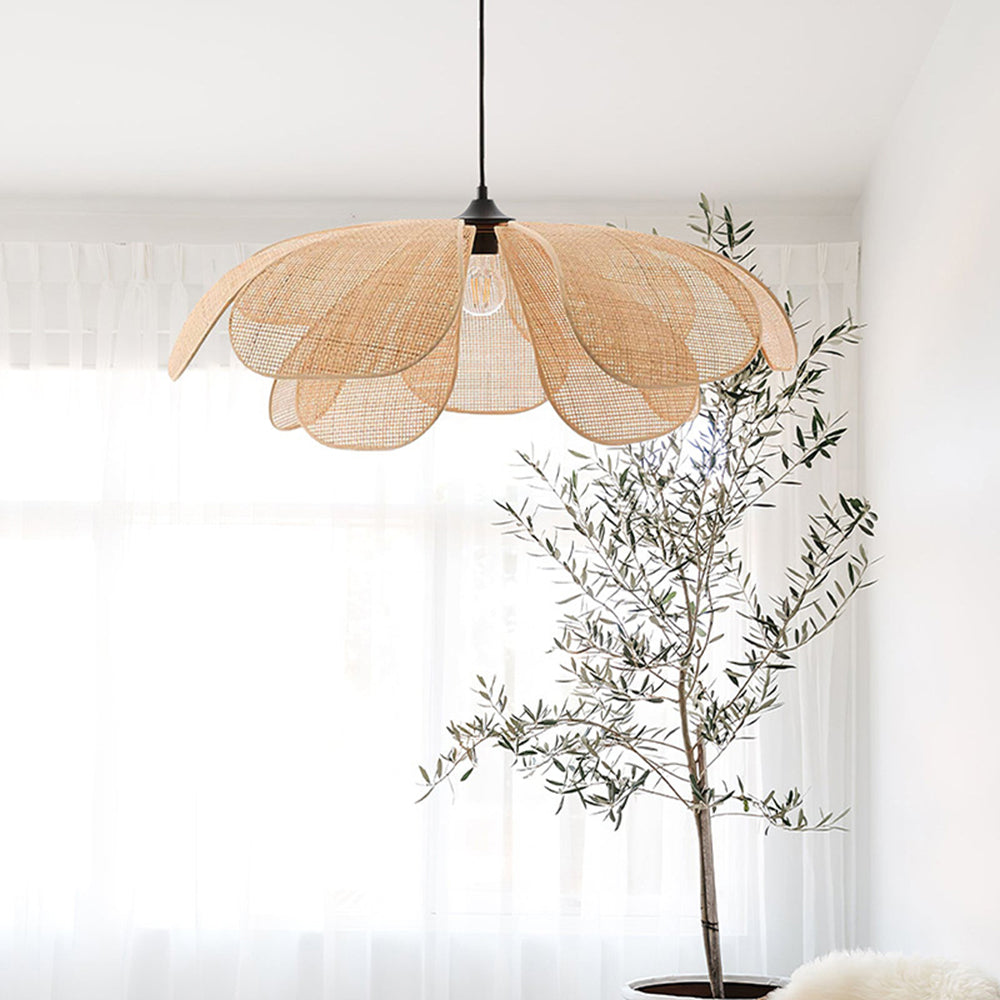 Ritta Rattan Pendant Light, Rattan & Willow weave, Dia 60/80cm