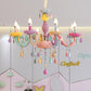 Morandi Colourful Chandelier 3 Colour Temperature Switchable, 8 Head