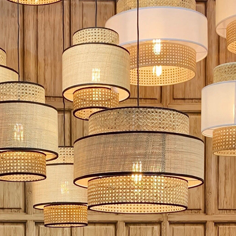 Ritta Pendant Light Tri-Layer, Rattan, Dia 30/40/60cm