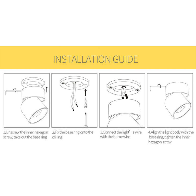 Nordic LED Surface Mounted Spotlight for Corridor & Living Room