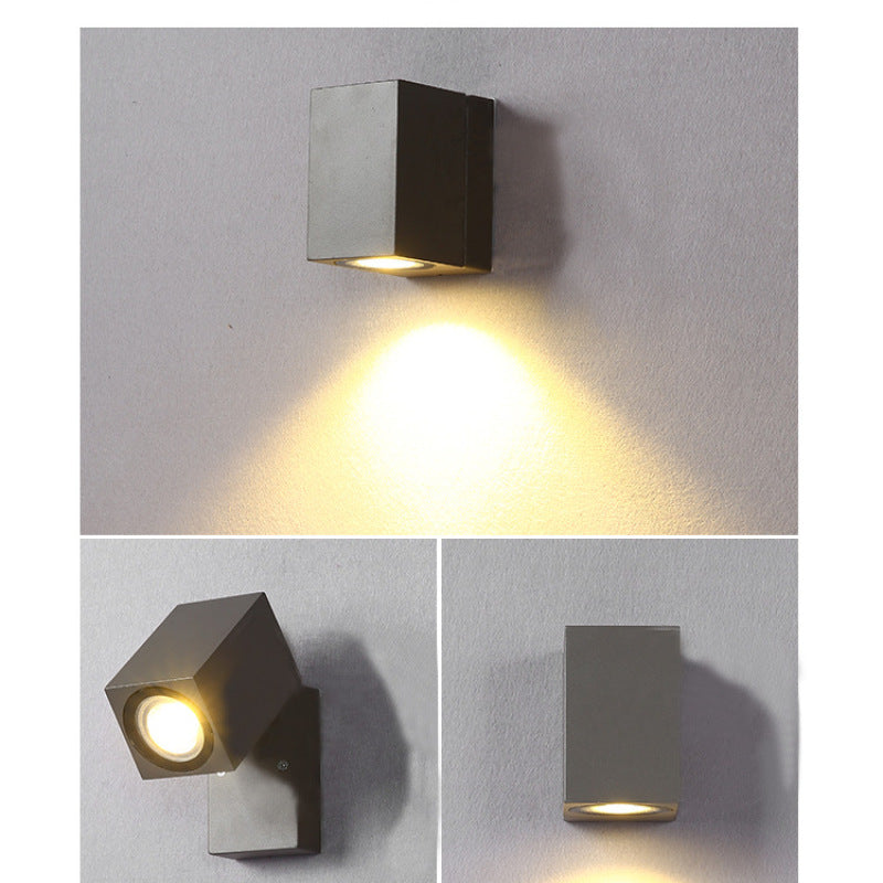 Outdoor Waterproof Rotatable decorative Spotlight With Wall Lamp