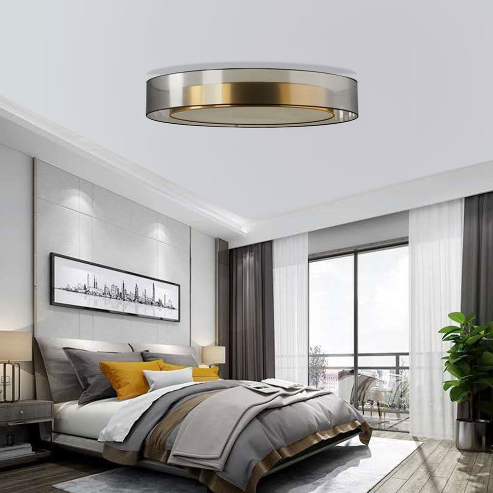 Quinn Flush Mount Ceiling Light Colour Temperature Switchable, Pure Copper, Dia 40/50/60cm
