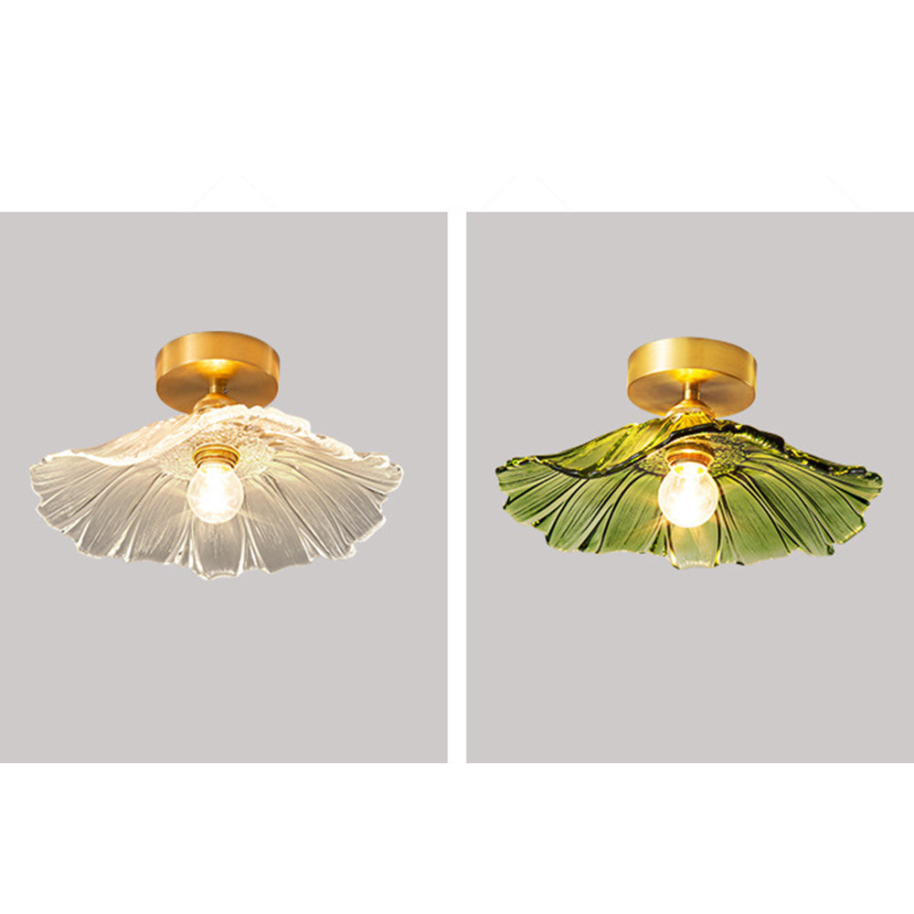 Carins Semi-Flush Mount Ceiling Light 3 Colour Temperature Switchable, Pure Copper, 2 Colour