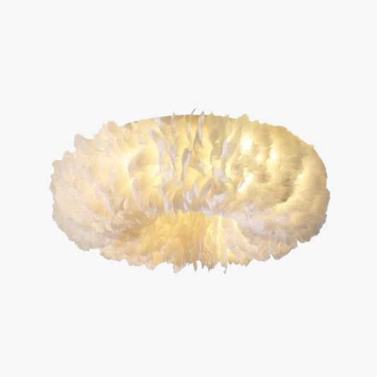 Nordic Art Feather Circle LED Ceiling Lamp