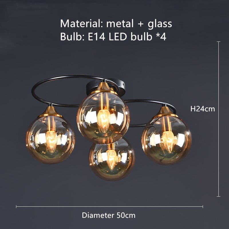 Smoky Gray Amber Chandelier Foyer Pendant Lighting Fixtures