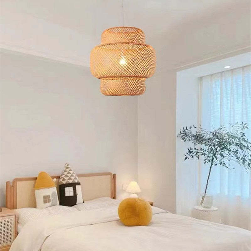 Japanese Style Bamboo Rattan Pendant Lamp