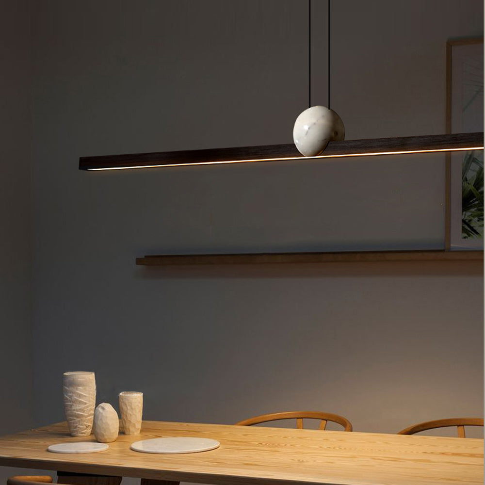 Edge Pendant Light 2 Colour, Metal & Marble, 90/120/150cm