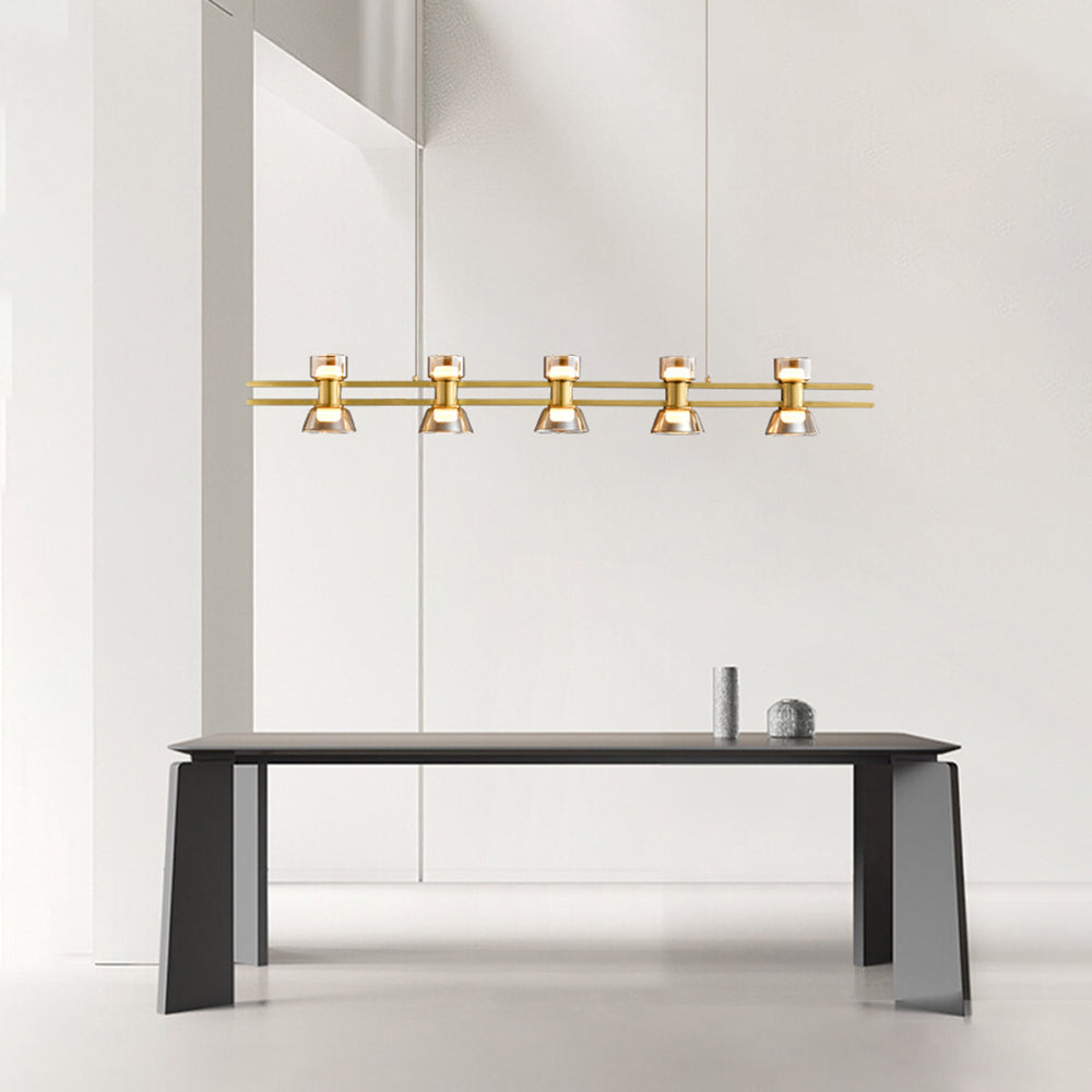 Evette Pendant Light Remote Control 5/6/7 Head, Pure Copper, 100/120/140cm