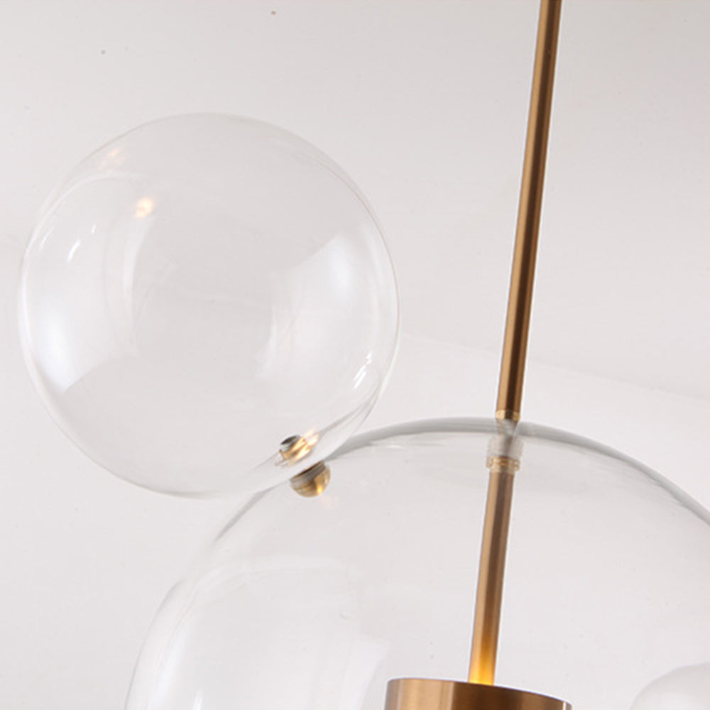 Hailie Glass Bubble Pendant Light, Frosted Glass, 1/4/6 Head