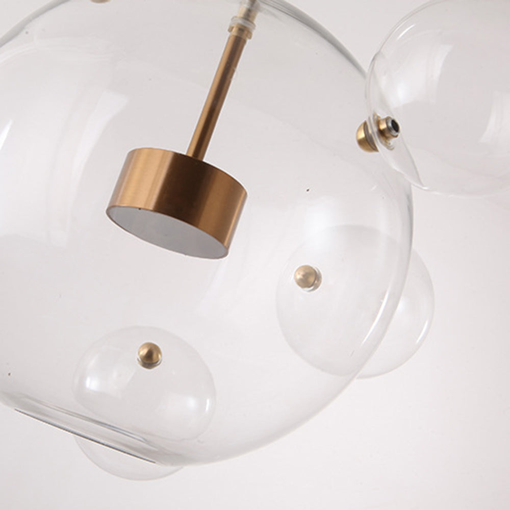 Hailie Glass Bubble Pendant Light, Frosted Glass, 1/4/6 Head