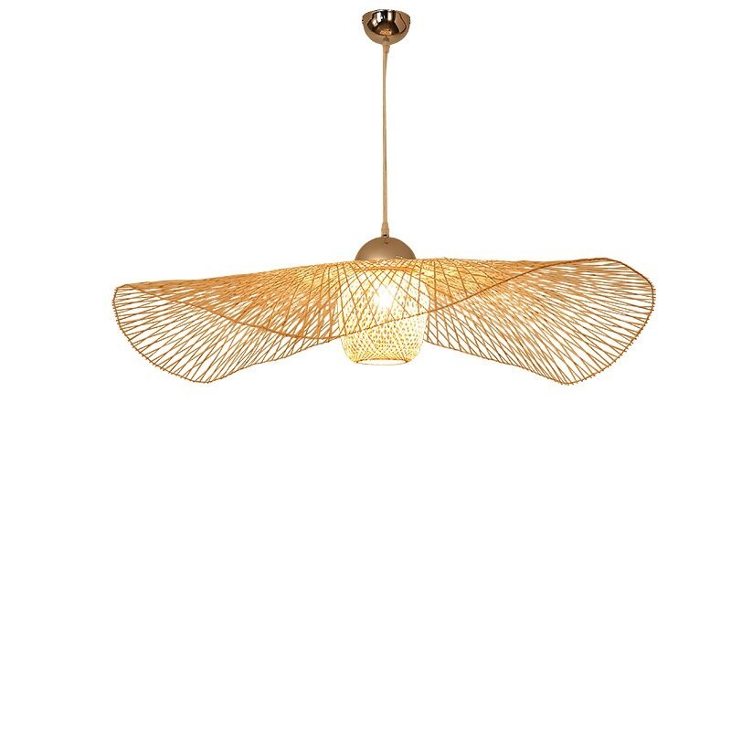 Rattan Weaving Cap Pendant Light for Dining Room