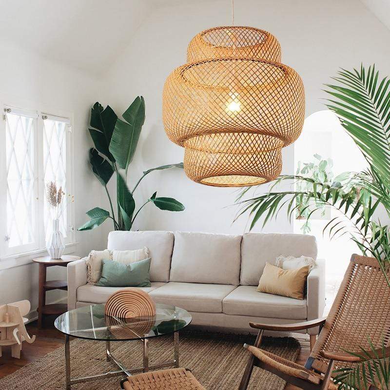 Japanese Style Bamboo Rattan Pendant Lamp
