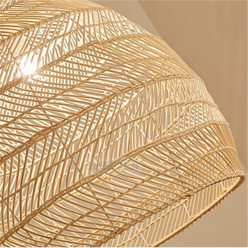 Rattan Bamboo Lampshade Hand Knitted Pendant Light