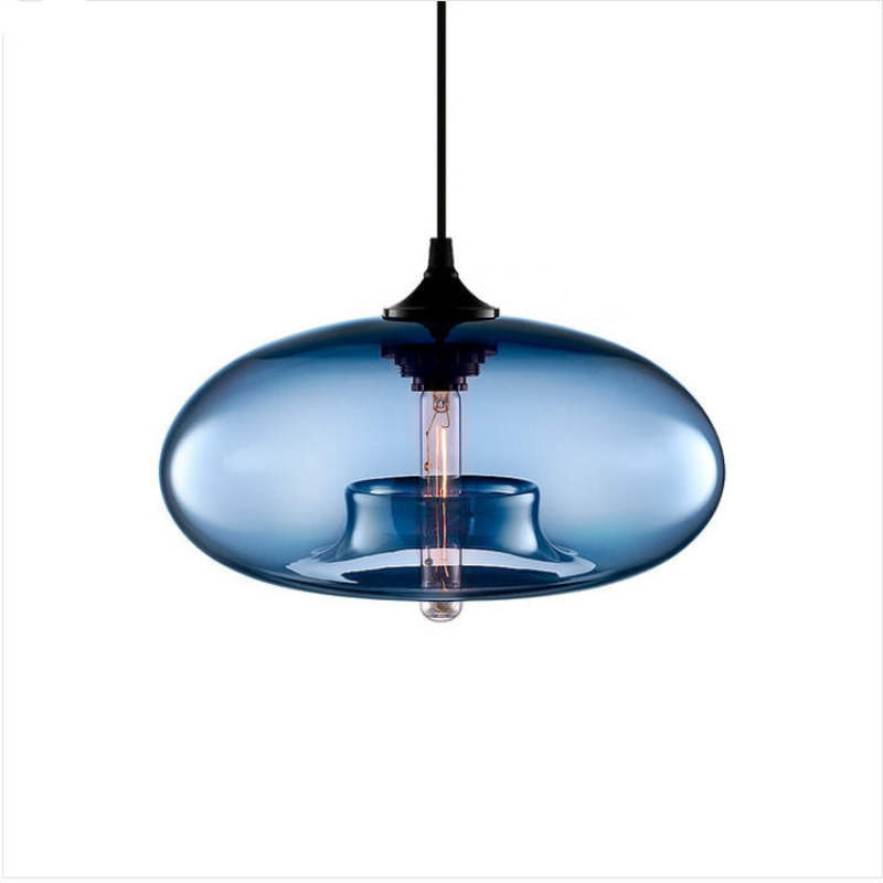 Modern Macaron Glass Pendant Lights Hanging Lamp For Dining Room