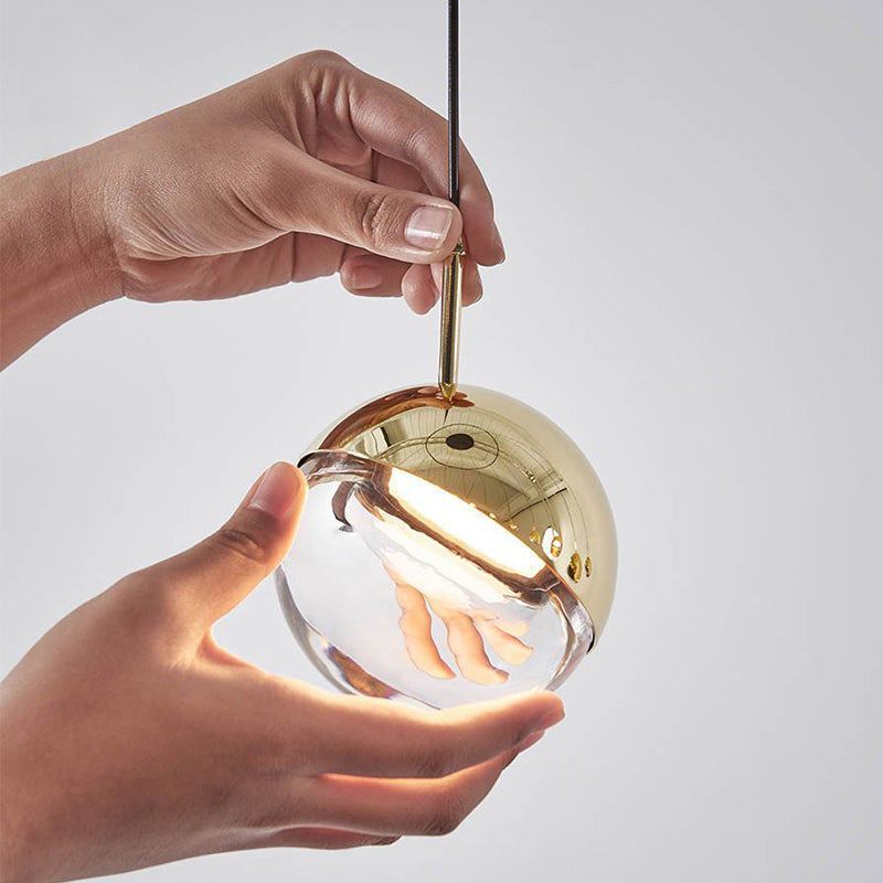 Valentina Pendant Light, Metal & Glass, 2 Colour