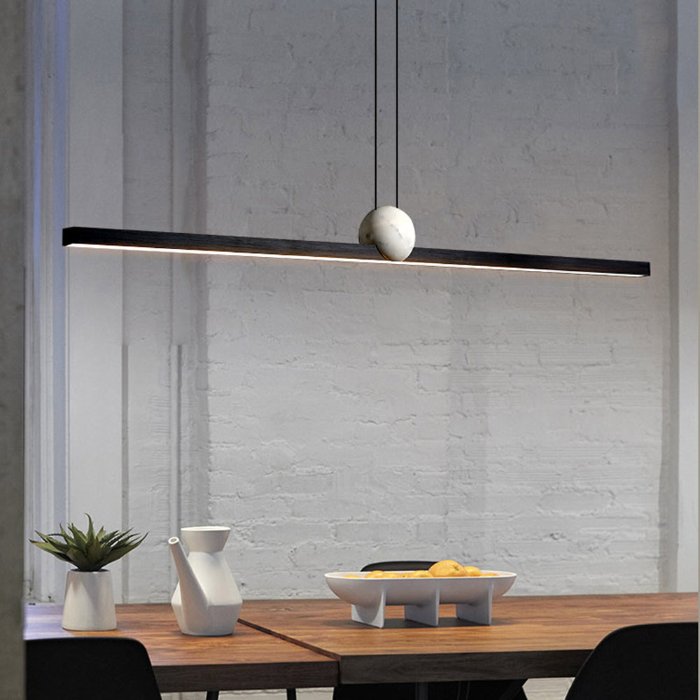 Edge Pendant Light 2 Colour, Metal & Marble, 90/120/150cm
