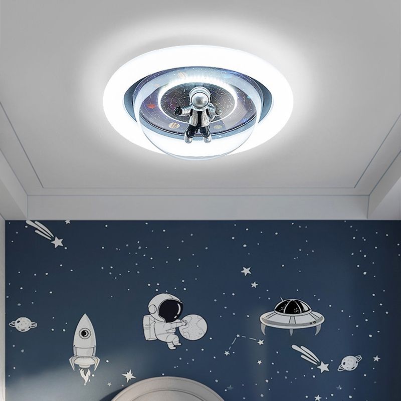 Fateh Astronaut Flush Mount Ceiling Light, 2 Colour