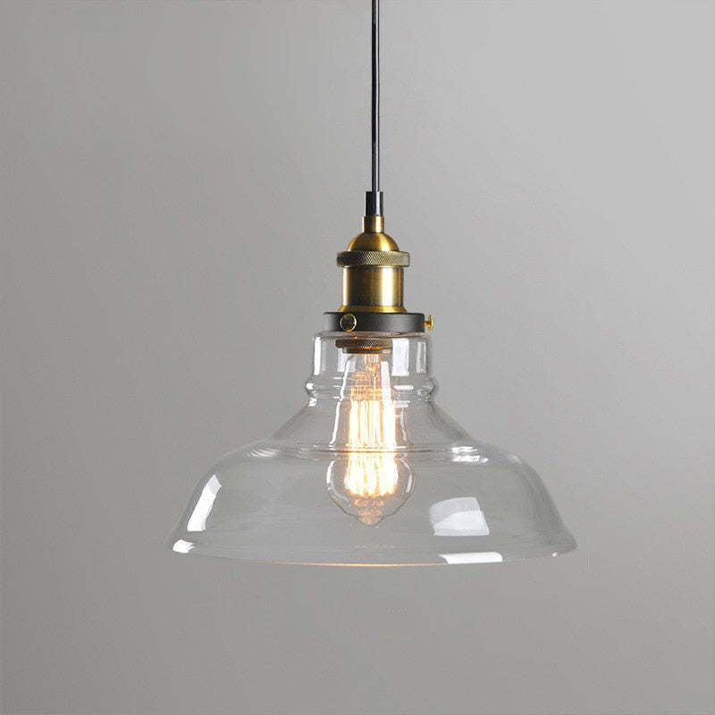 Retro Vintage Glas-Pendelleuchten für Wohnzimmer