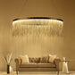 Metal Tassel Chain Led Chandelier Pendant Shade Lighting For Living Room, Dining room