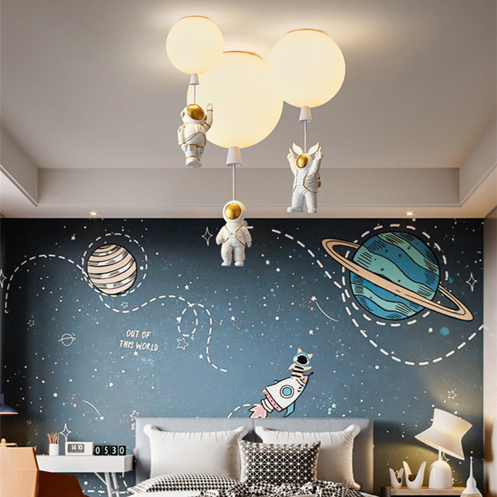 Fateh Astronaut Balloon Flush Mount Ceiling Light 8 Colour, Dia 25/30/35cm