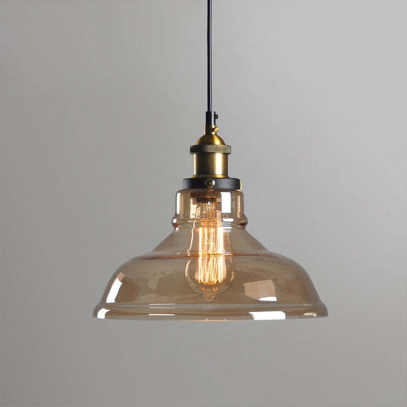Retro Vintage Glas-Pendelleuchten für Wohnzimmer