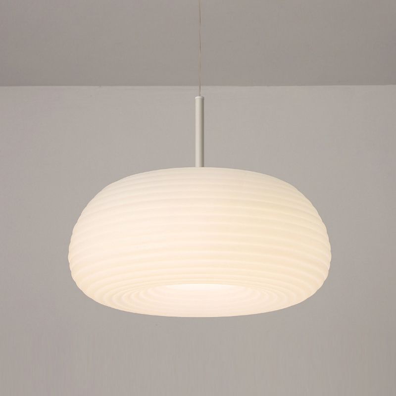 Morandi Drum Shape White Pendant Light, DIA 20CM/35CM/50CM