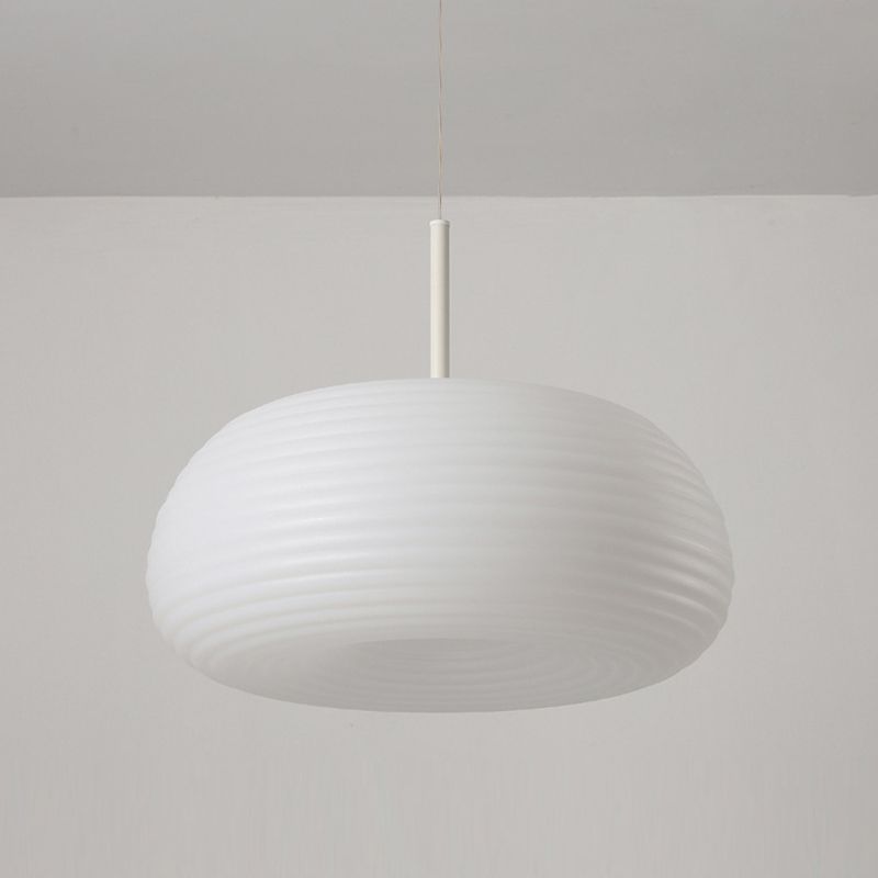 Morandi Drum Shape White Pendant Light, DIA 20CM/35CM/50CM