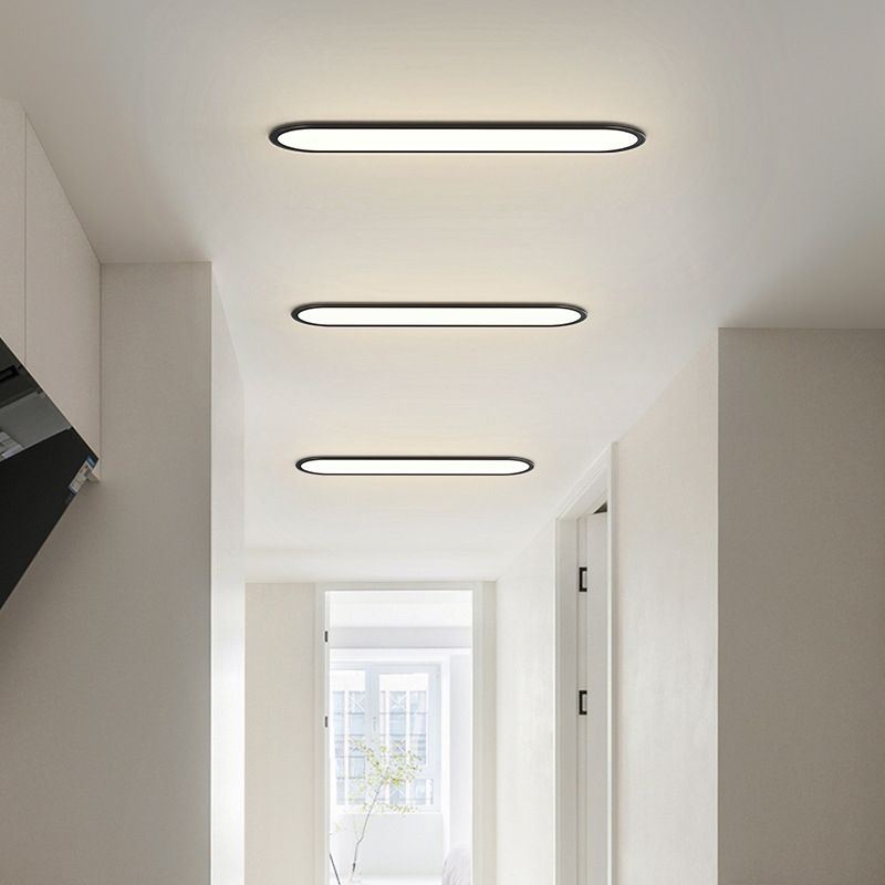 Edge Oval Flush Mount Ceiling Light, 2 Colour, L 40CM/60CM/80CM