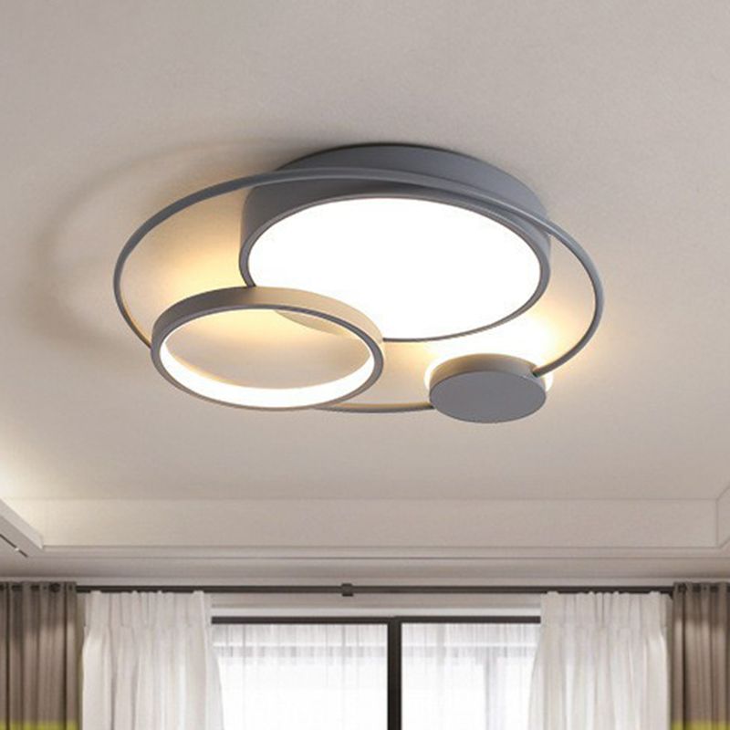 Lacey Circular Flush Mount Ceiling Light, 2 Color, 15.7''/19''/23.6''