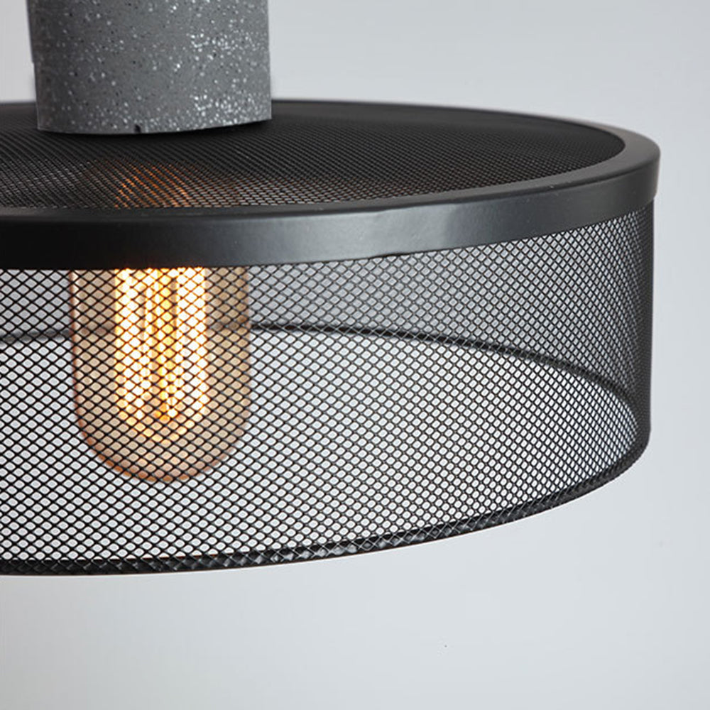 Zaid Industrial Pendant Light, 6 Style, Cement & Metal