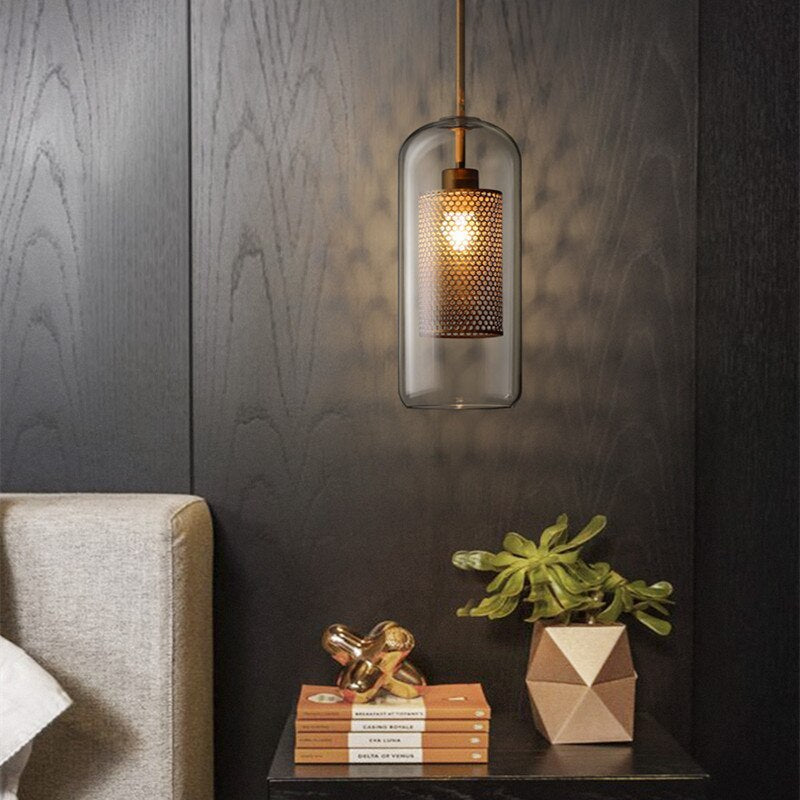 Oneal Pendant Light, Metal & Glass