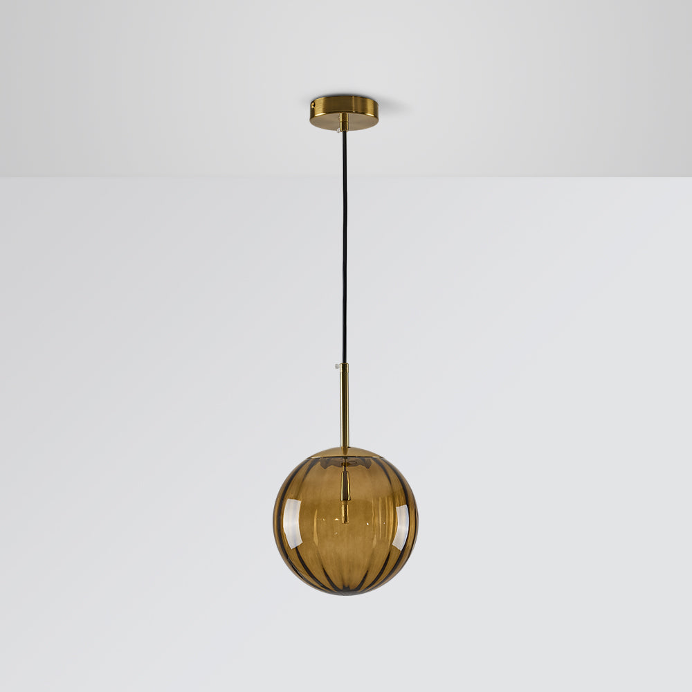 Post Modern Glass Sphere Pendant Lighting Ball Shape Hanging Lamp For Kitchen & Hallway, Four Colours
