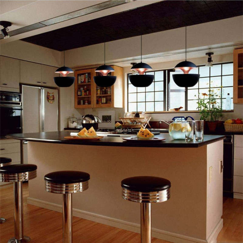 Nordic Creative Black White LED Pendant Lights for Dining Room