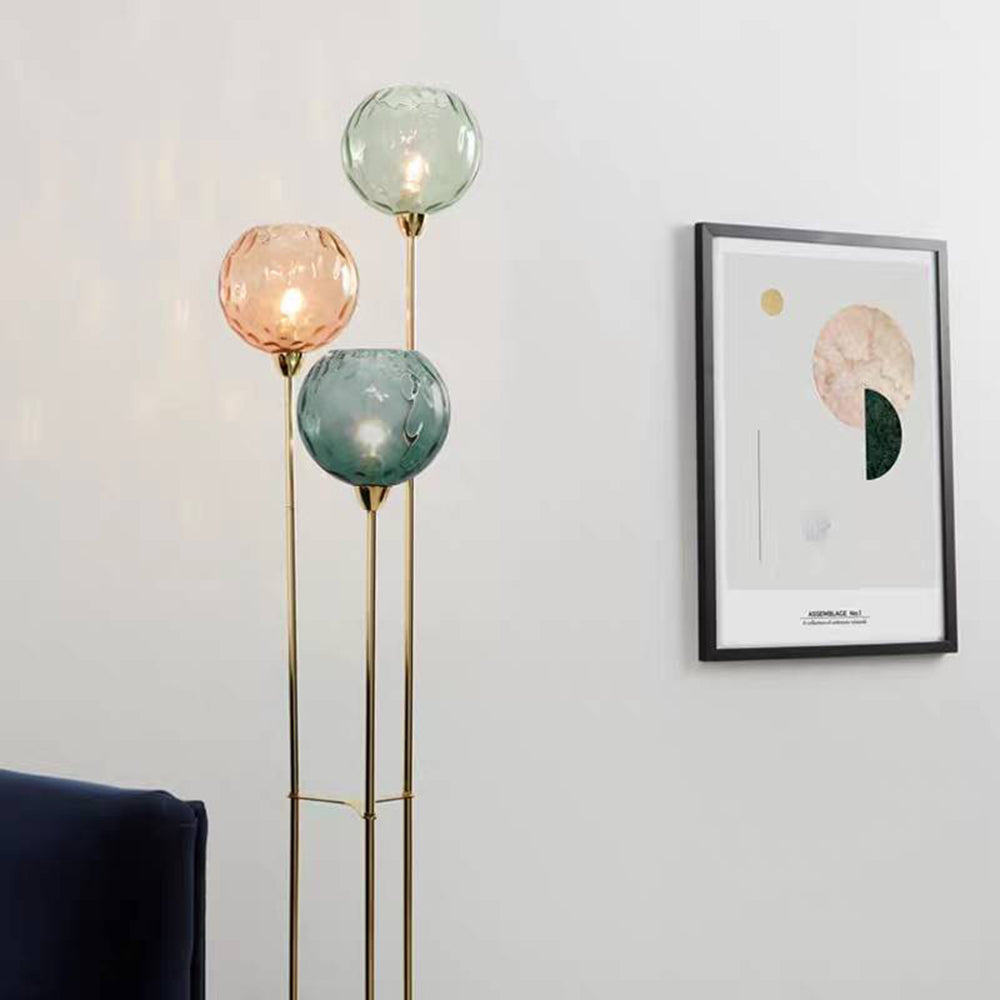 Hailie Glass Floor Lamp, 3 Heads, 2 Colour, L 153CM