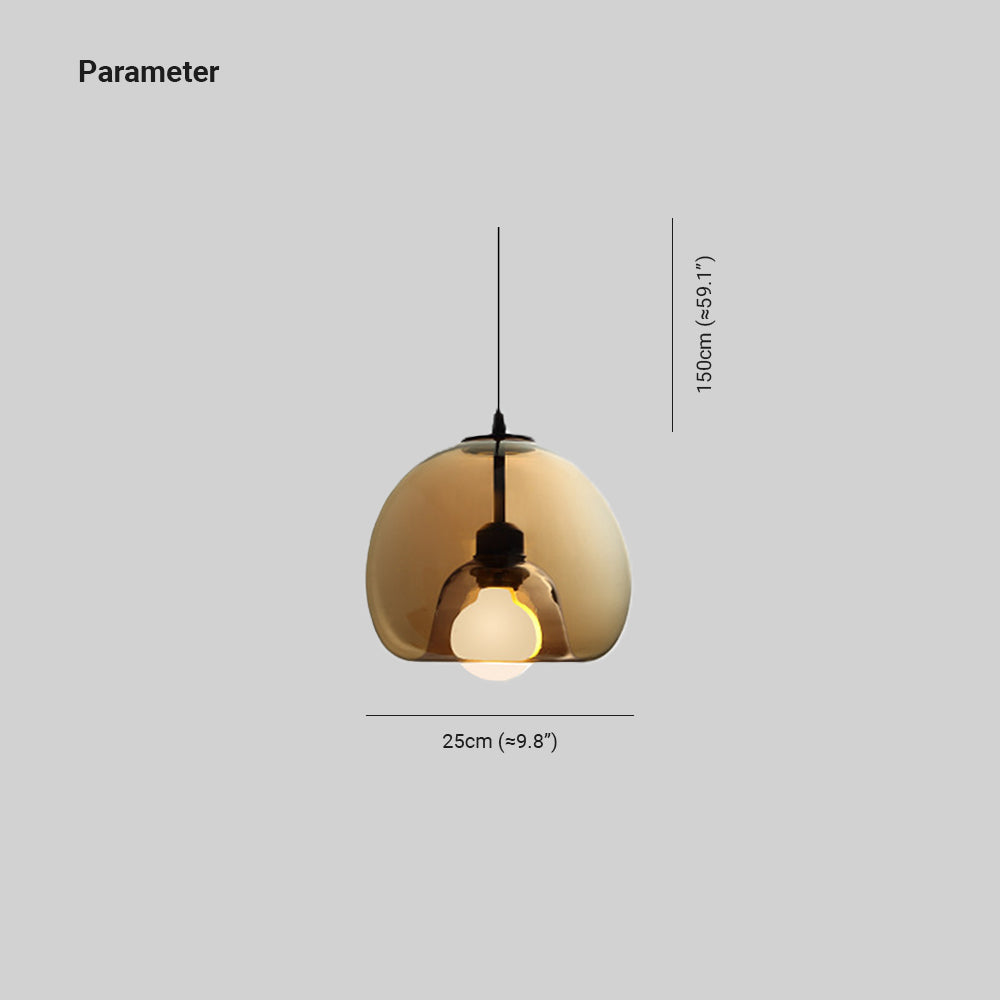 Hailie Glass Pendant Light, 2 Colour, DIA 25CM