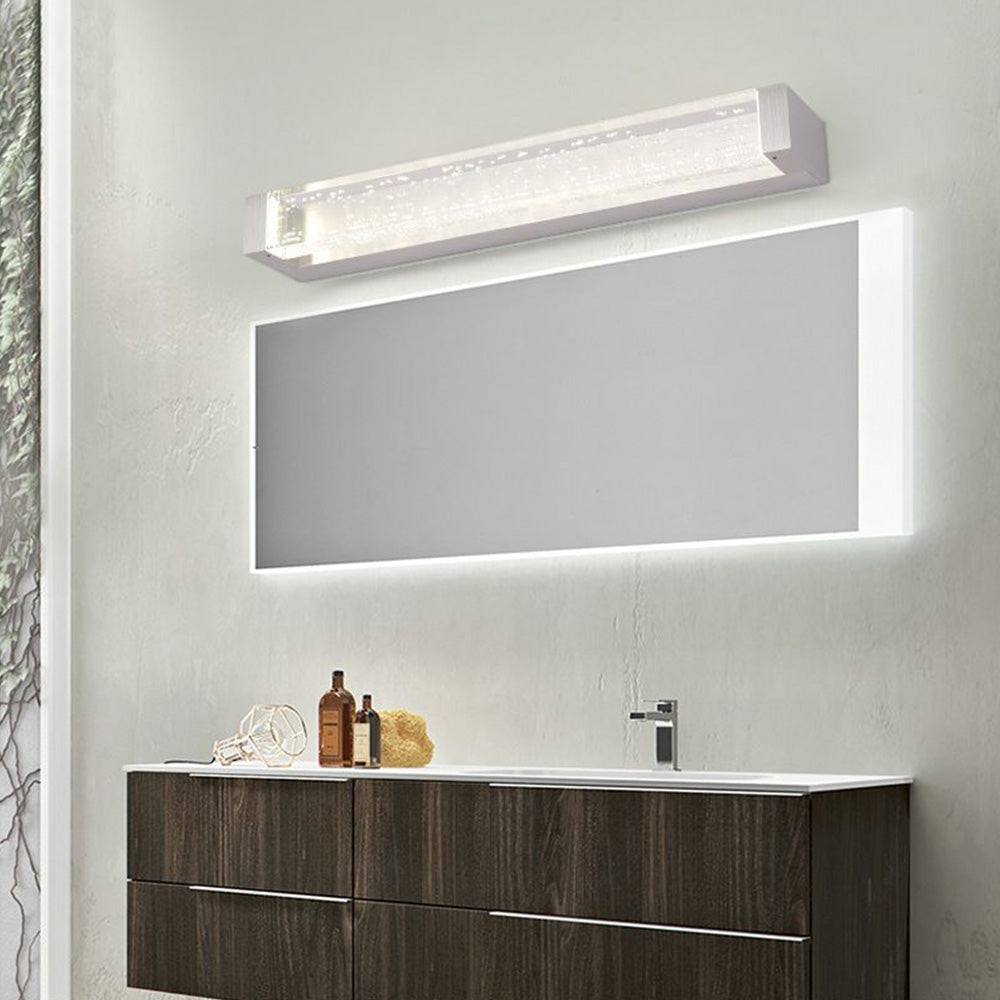 Leigh Transparent Rectangular Mirror Front Vanity Wall Lamp, L 30/46/52/62CM