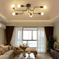 Alessio Retro Black Flush Ceiling Light, 4/6/8 Heads