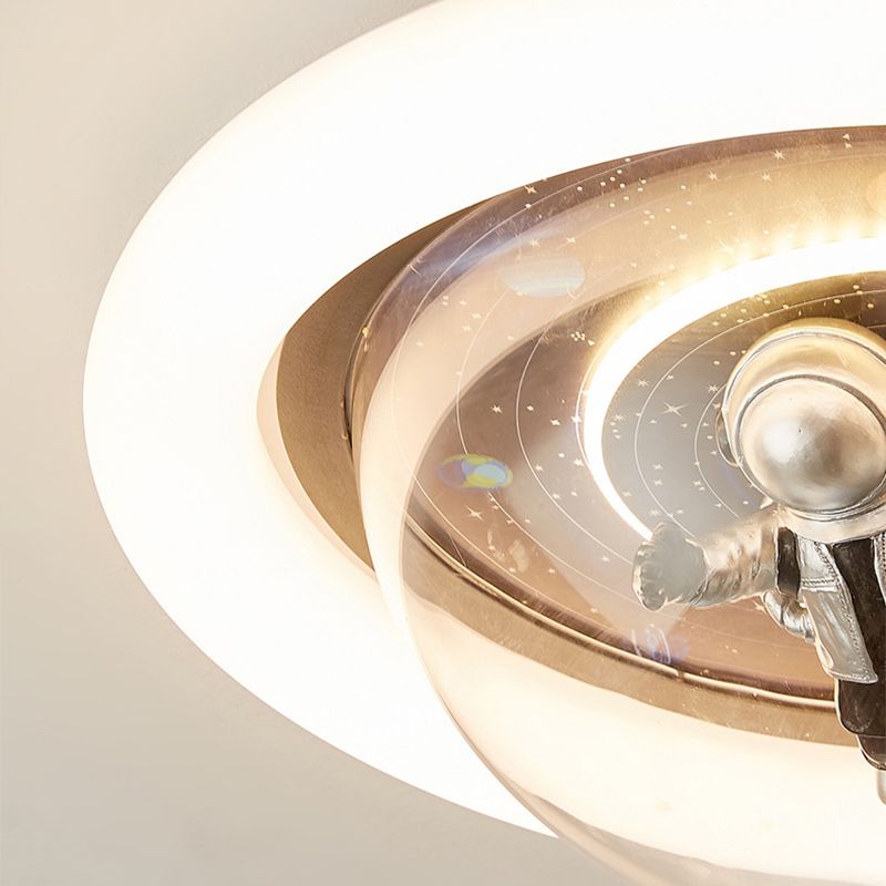 Fateh Astronaut Flush Mount Ceiling Light, 2 Colour