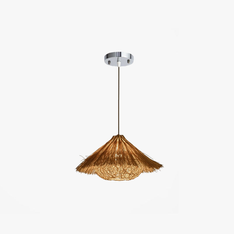 Muto Hand-Woven Rattan Modelling Pendant Light for Dining Room