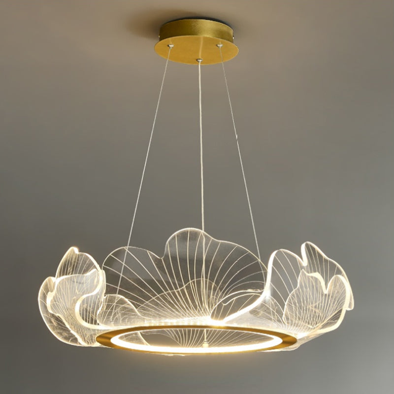 Modern Simple Fresh Acrylic LED Art Chandelier for Living Room