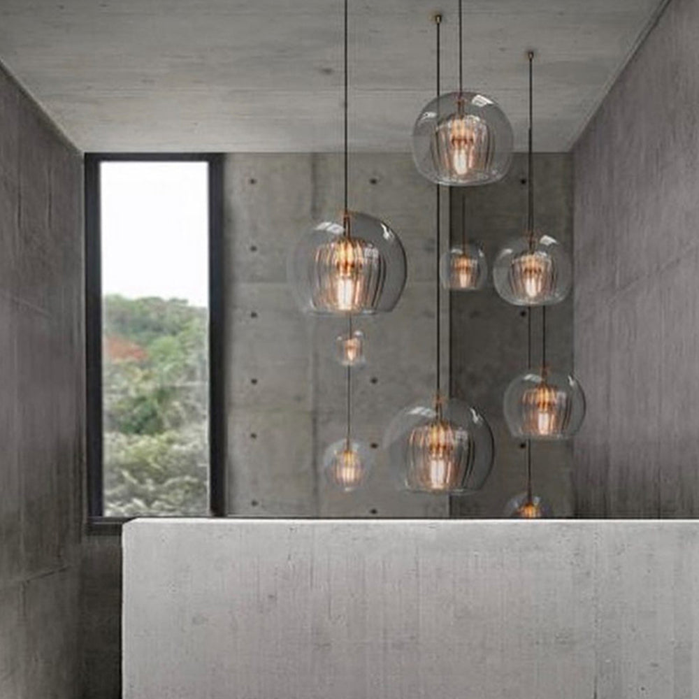 Hailie Glass Pendant Light 2 Colour, DIA 15/20/25CM