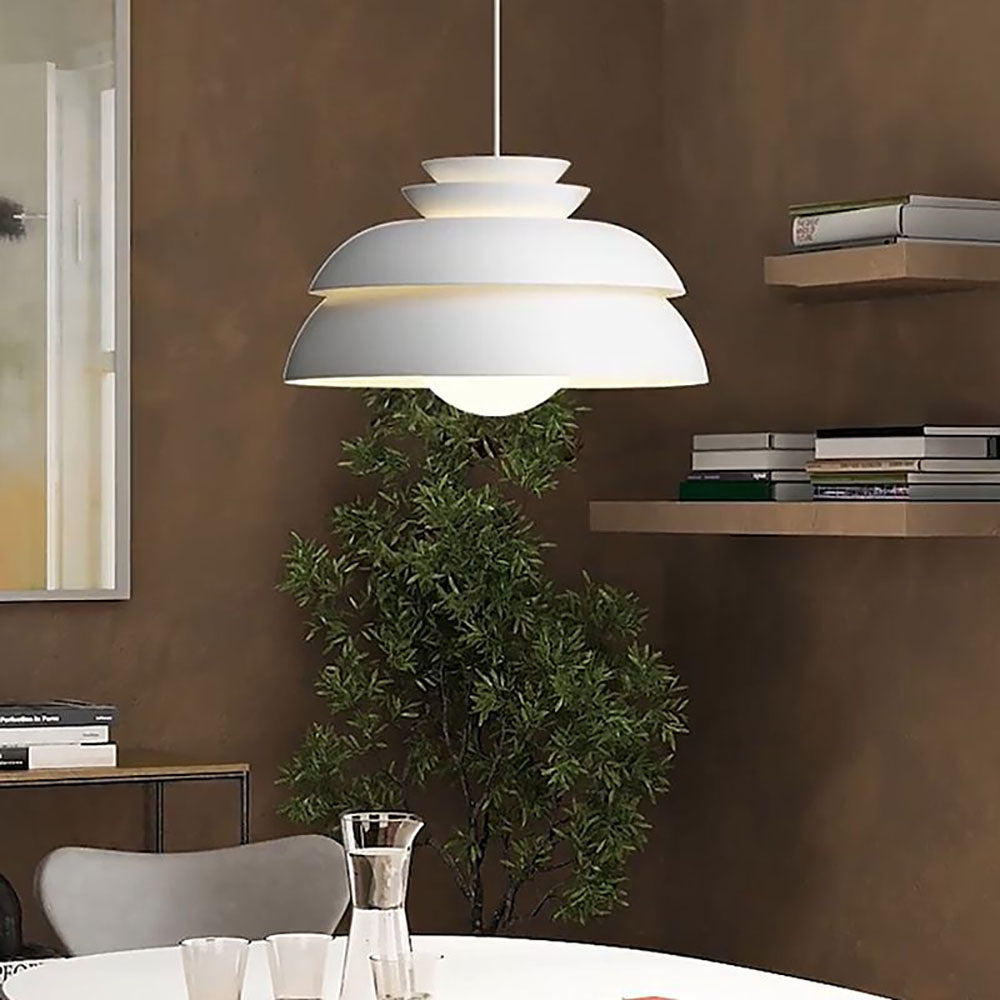 Morandi White Pendant Light, Metal