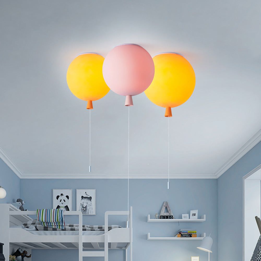 Fateh Frosted Balloon Flush Mount Ceiling Light 5 Colour, Dia 20/25/30/35cm