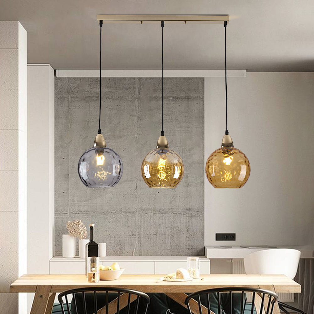 Hailie Pendant Light Water Ripple Cluster, 3 Head