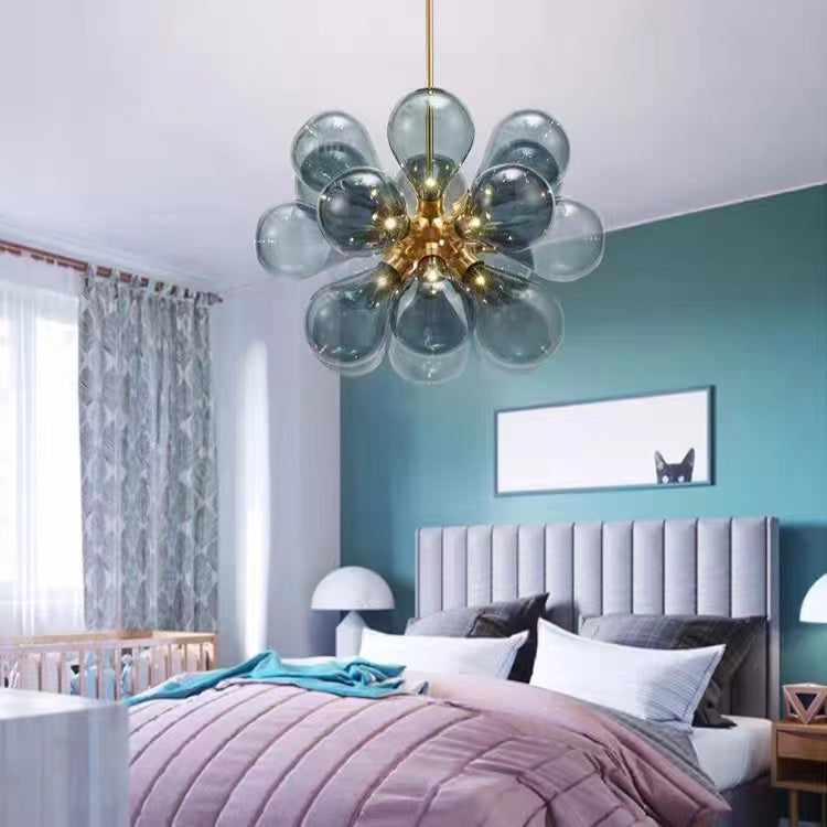 Nordic Bubbles Led Glass Pendant Light For Living Room, Bedroom